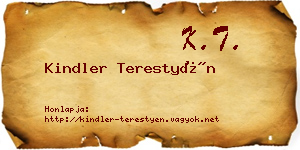 Kindler Terestyén névjegykártya